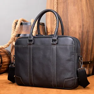 Fábrica de bolsos de diseñador famoso marcas hombres bolsas de ordenador portátil de oficina maletines bolsas de mensajero de cuero de moda maletín portátil para hombre