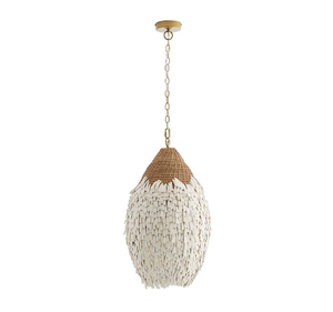 Pendant <strong>Light</strong> Handwoven Rattan Fringe Ceiling Lamp <strong>Boho</strong> <strong>Style</strong> Hanging <strong>Light</strong> for Bedroom Living Room Home Decor - Product Image 1
