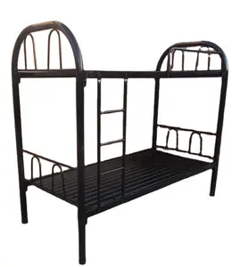 Cama de Metal para niños y adultos, litera con tobogán, barata, para loft, escuela, dormitorio