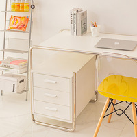 Bureau de direction moderne en chêne avec tiroirs, bureau pour une seule personne, bureau d'ordinateur simple et élégant