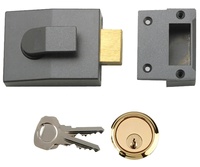 Serrure de porte d'entrée en alliage de zinc, verrouillage à la droite, loquet 40 mm et 60 mm, serrure de sécurité à cylindre unique