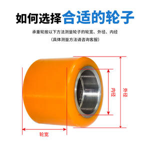 ล้อโพลียูรีเทนแบบยกได้สำหรับอะไหล่รถยก ลูกปืนรูกลม ทนทานต่อการสึกหรอ ล้อสีเหลือง ล้อที่มีพื้นผิวแข็งแรง - Product Image 2