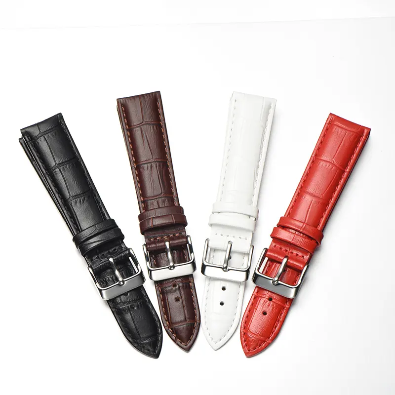 High Quality Alligator Croc Crocodile Grain 18mm 20mm 22mm 24mm Men's Cheap Genuine Leather Watch Strap Band