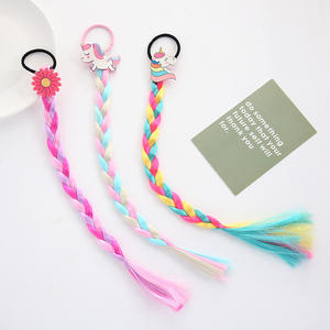 女の子用ヘアネクタイ<span class=keywords><strong>PL</strong></span>卸売新スタイルウィッグ弾性ヘアバンドスパンコールユニコーンキラキラヘアクリップ子供 - Product Image 4