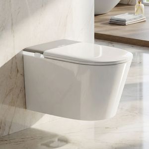 Inodoro Inteligente Suspendido de Pared MUBI con Bidé, Sifón en P, WC Automático, Inodoro Inteligente Colgado en la Pared con Control Remoto - Product Image 6