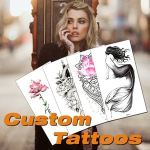 Autocollants de maquillage corporel pour hommes et femmes, personnalisés en usine, OEM, haute qualité, longue durée, lavables, <span class=keywords><strong>acheter</strong></span> des tatouages temporaires personnalisés, imperméables - Product Image 1