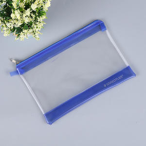 Novedosa bolsa coreana de bajo precio, duradera, transparente, de EVA para bolígrafos, bolsa para archivos, bolsa con cremallera de PVC mate, simple y portátil. - Product Image 3