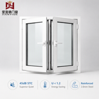 Ventanas de PVC JIANYIDE, Ventanas Abatibles de Doble Acristalamiento, Ventanas Insonorizadas para Viviendas, Ventanas de PVC de Estilo Europeo