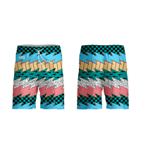 Shorts de plage personnalisés pour enfants, impression par sublimation, séchage rapide, polyester, maillots de bain pour jeunes, tissu respirant et doux, été, avec logo OEM