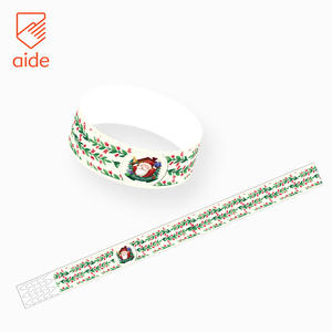 Benutzer definierte beliebte Tyvek Armband Frohe Weihnachten Papier Party Tyvek Armbänder <span class=keywords><strong>Premium</strong></span> Papier Armbänder mit Logo Custom - Product Image 4