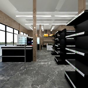 Estanterías de Acero Negras para Supermercados, Góndolas de Exhibición para Tiendas de Abarrotes y Comercios - Product Image 1