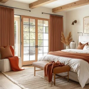 <span class=keywords><strong>Tende</strong></span> neutre Boho farm finestre pizzicano <span class=keywords><strong>tende</strong></span> trasparenti pieghettate Semi trasparenti di lino bianco con ganci - Product Image 5