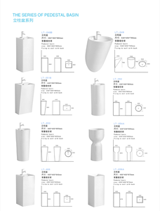 Fregadero de pedestal moderno, mango de joystick, lavabo de cerámica <span class=keywords><strong>en</strong></span> forma de barco, acabado pulido, fácil de limpiar, suelo montado <span class=keywords><strong>en</strong></span> la pared, lavado <span class=keywords><strong>en</strong></span> casa - Product Image 3