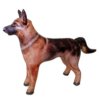 Chien Berger Allemand Gonflable en Vinyle Écologique, Jouet Animal Réaliste pour Décoration de Fête, Cadeau pour Enfants, Chiot Gonflable