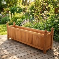 Jardinière minimaliste GreenGrow en bois massif de sapin, durable et écologique, pour la maison et le jardin, taille personnalisée
