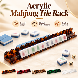 Règle de poussée de tuiles de mahjong à neuf aimants améliorée, en acrylique, avec bord festonné, pliable et durable, pour le mahjong américain - Product Image 4