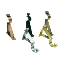 Support de tringle à rideau métallique réglable en gros, support mural électroplaqué multicolore, accessoires de quincaillerie pour fenêtres