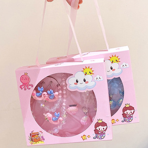 Nuevo Conjunto de Joyería Infantil con Forma de Animal de Princesa Sirena, Collar de Resina Acrílica, Regalo de Cumpleaños para Niñas - Product Image 2