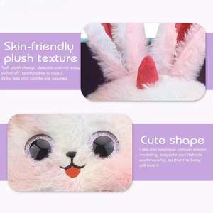 سماعات ألعاب محشوة من القطيفة المتكررة على شكل أرنب على شكل منحدر مع مسجل أصوات وأضواء حيوان محشو لطيف للأطفال - Product Image 4