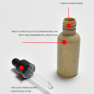 Flacon à pompe en plastique recyclable de 30ml avec bouchon noir Emballage cosmétique en <span class=keywords><strong>paille</strong></span> de blé pour compte-gouttes d'essence pour shampoing lotion visage - Product Image 4