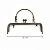 Deepeel BF012 20.5cm Accessoire de maroquinerie pour sac à main, fermoir à boucle gaufré pour pochette, cadre de sac à main