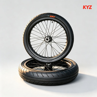 Jeu de jantes Sur Ron Light Bee X 17 pouces en alliage CNC 7075 chromé argenté, avant et arrière, pour remplacement de pneus de moto électrique tout-terrain