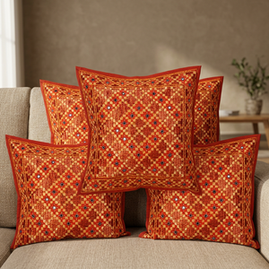 Housse de coussin multi-patchwork design, housses de coussin design - Product Image 3