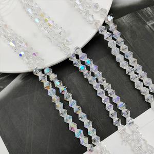 10 Piezas/Hilo de Cuentas de Cristal Ovaladas de 4 mm para Bisutería, Cuentas de Vidrio Coloridas para Hacer Pulseras y Collares - Product Image 2