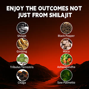 Fabricante de suplementos Sabor a fresa Shilajit Ashwagandha Gotas líquidas 1400mg Soporte para la memoria y la función cerebral - Product Image 3