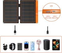 ALECTER FB225 Chargeur solaire compact 20W 5V USB-A USB-C Pliable Portable Léger ETFE Alimentation d'urgence IP67 Étanche