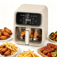 Friteuse à air intelligente Aifa 4L avec fonctions numériques, four à air chaud en forme de tambour, écran tactile LED, contrôle de la cuisson, friteuse profonde