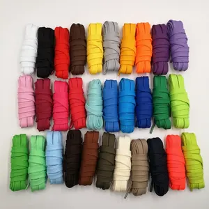 Colored Boot Laces Manufacturer Supply Fashion Colorful Tubular Flat Boot Laces