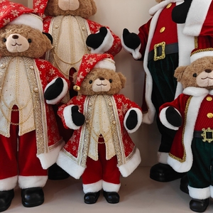 Luxury 50cm Animal <strong>Christmas</strong> Santa Bear Fabric Handicraft Eco Friendly Decorations Displaying <strong>Gifts</strong> Factory <strong>Wholesale</strong> Customized - Product Image 1