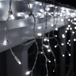 70 5MM <span class=keywords><strong>LED</strong></span> Icicle Lights Ấm Trắng Mềm Twinkle Thở Dây Trắng Cho Ngoài Trời Thương Mại Giáng Sinh Trang Trí - Product Image 3