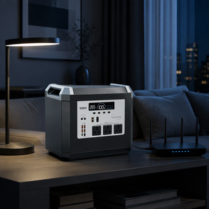 Station d'alimentation portable 3000W, batterie 2kW AC, sortie LiFePO4, alimentation de secours intelligente portable, usage domestique, onde sinusoïdale pure - Product Image 1