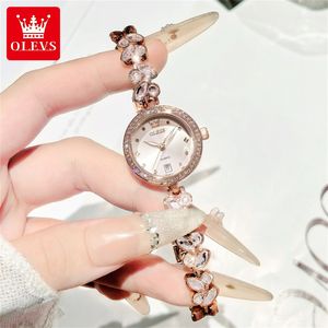 OLEVS 5679 <span class=keywords><strong>Montre</strong></span> à quartz élégante en acier inoxydable de luxe avec logo personnalisé Odm, calendrier diamant, étanche, lumineuse pour <span class=keywords><strong>femme</strong></span> - Product Image 2