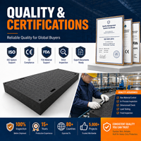 Tapis de protection routière portables en HDPE pour la construction, panneaux de protection du sol robustes pour camions, excavatrices et terrains boueux