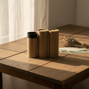 Tubo de Cartón Biodegradable Personalizado para Sombra de Ojos, Envase Cosmético de Papel Kraft Compostable y Ecológico para Paleta de Maquillaje - Product Image 3