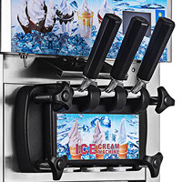 Machine à glace molle automatique chinoise, trois saveurs de glace pour dessert