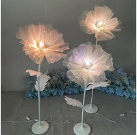 Accessoires de mariage, fleurs en fil lumineux, forêt de fleurs, éclairage de route, écran de fond en pétales, fleurs artificielles lumineuses pour mariage