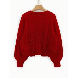 Cárdigan de punto personalizado para mujer, estilo cruzado, manga larga, transpirable, ligero, informal, para otoño - Product Image 5