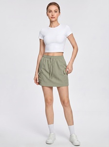 Outdoor Randonnée Casual Cargo Skort, Femmes Haute Taille Cordon Mini Jupe avec Shorts intégrés, personnalisé disponible - Product Image 6