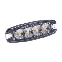 Lampu Peringatan Strobo LED Aluminium Ultra Tipis Tahan Air 12V-24V Bersertifikasi ECE R65 XA1 XA2 Lampu Beacon Darurat