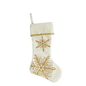 Chaussette de Noël de luxe en velours estampé or, écologique et durable, grande taille, sac cadeau pour cheminée, fête de Noël, maison - Product Image 6