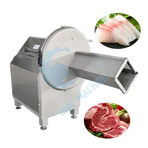 Mesin pemotong tipis daging ayam segar, pengiris elektrik komersial daging sapi mentah