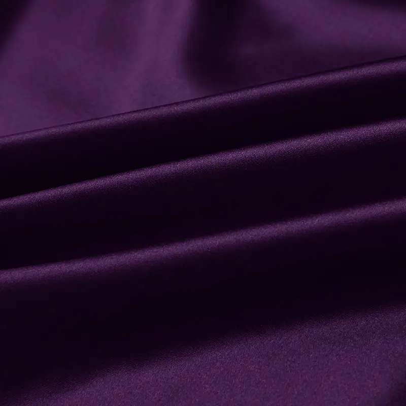 100% mulberry Silk Fabric 19mm silk satin fabric 114cm width NO.53 color deep purple