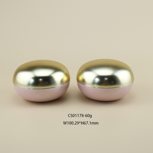 Sang Trọng Bát Hình Dạng 60G Rỗng Mặt Kem Jar Mỹ Phẩm Kem Jar Acrylic Lọ Với Nắp Vàng - Product Image 2