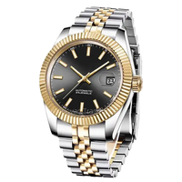 Benutzerdefiniertes Logo Luxus Mode Edelstahl Quarz Kristall Charm Herrenuhr Weißgold Armband Zeiger 40mm 20mm Wasserdicht Citizen