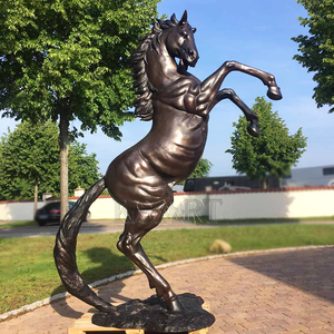 Galoppante <span class=keywords><strong>cavallo</strong></span> di rame modello in metallo fuso artigianale vetrina di manufatto in bronzo - Product Image 6