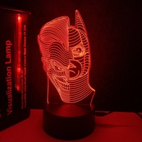 Lampe LED 7 couleurs Robot Image 3D Illusion veilleuse Laser sculpture personnalisée acrylique 3D lampe de nuit cadeau de noël pour enfants